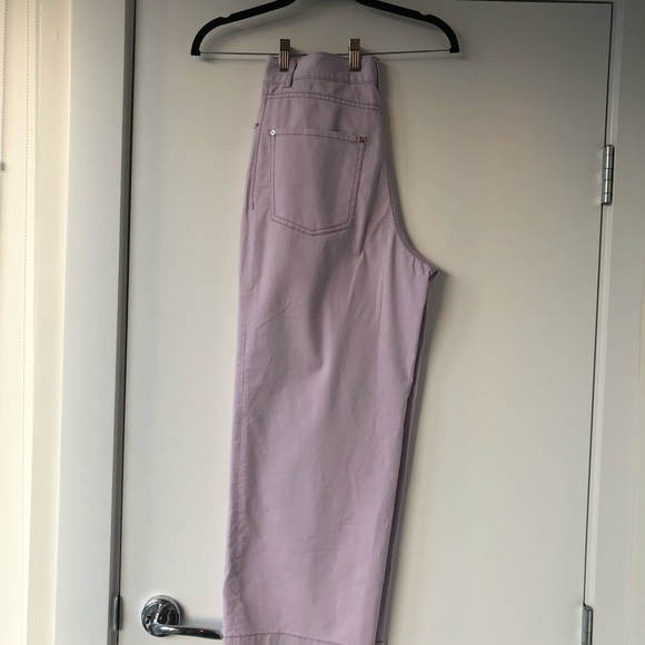 Kate Spade Crop High Waisted Wide Leg Purple Pants - Picture 5 of 5